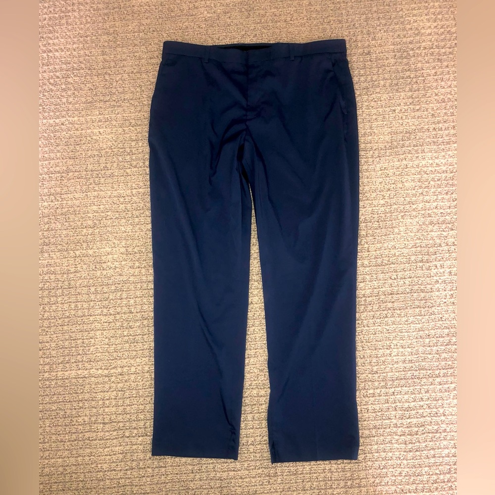 Perry Ellis Premium blue tailored fit flat front pants slacks
